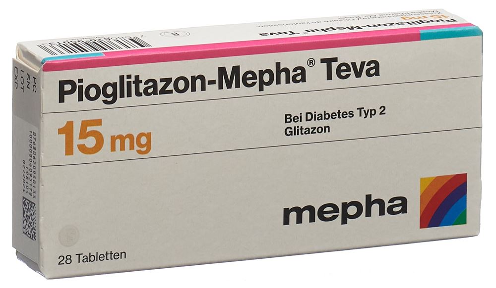 PIOGLITAZON Mepha Teva cpr 15 mg 28 pce