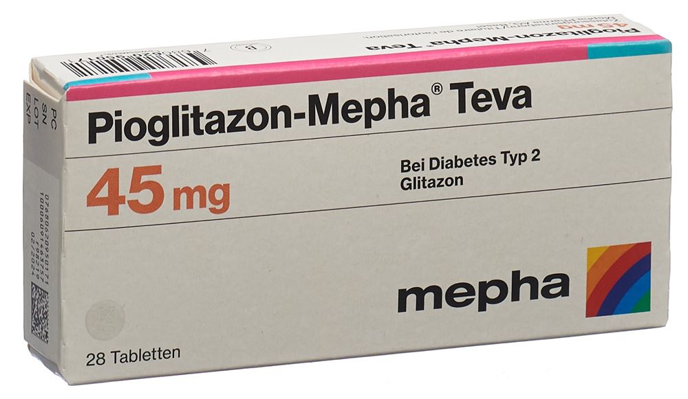 PIOGLITAZON Mepha Teva cpr 45 mg 28 pce