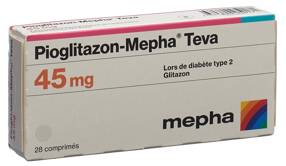 PIOGLITAZON Mepha Teva cpr 45 mg 28 pce