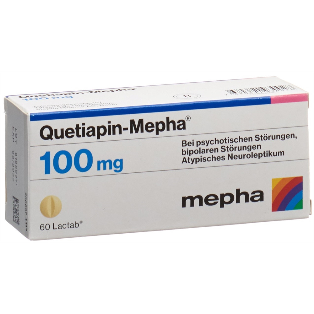 QUETIAPIN Mepha cpr pell 100 mg 60 pce