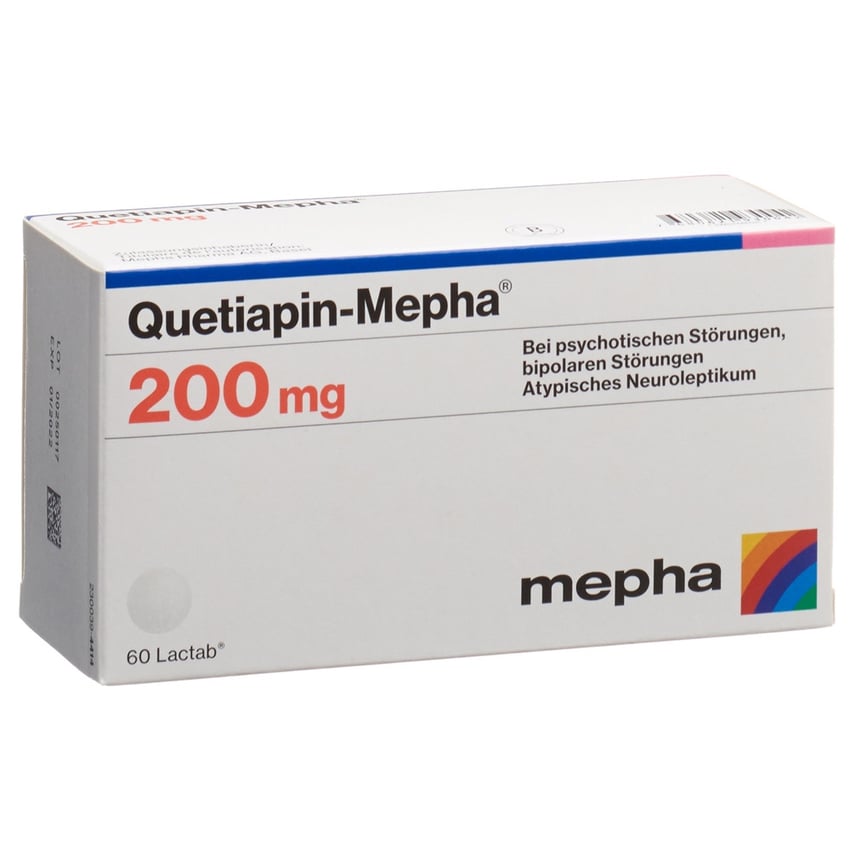 QUETIAPIN Mepha cpr pell 200 mg 60 pce