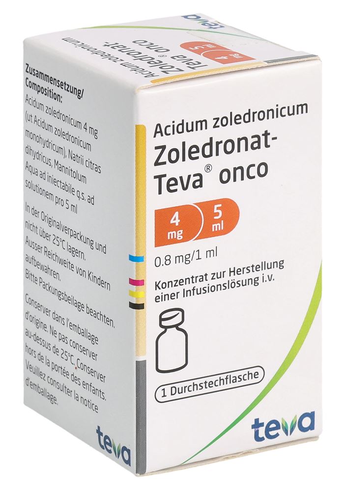 ZOLEDRONAT Teva onco 4 mg/5ml flac 5 ml