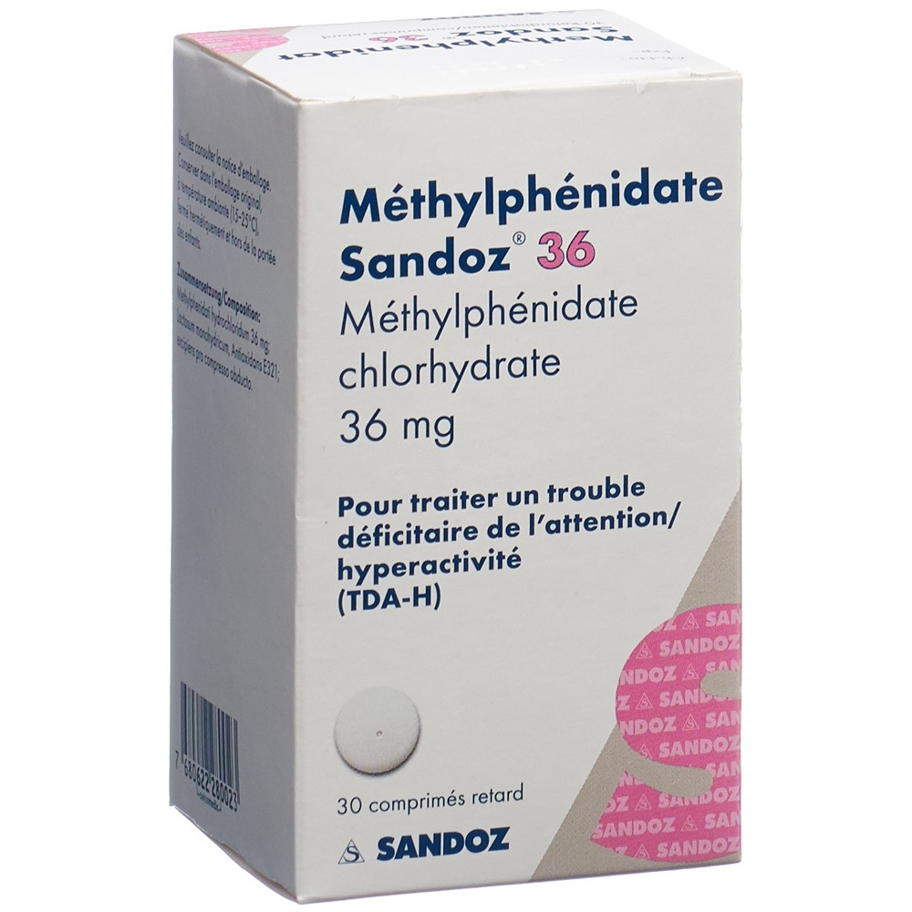 METHYLPHENIDATE Sandoz cpr ret 36 mg bte 30 pce
