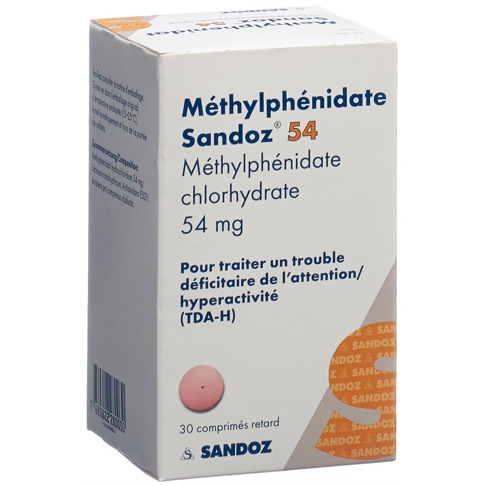 METHYLPHENIDATE Sandoz cpr ret 54 mg bte 30 pce