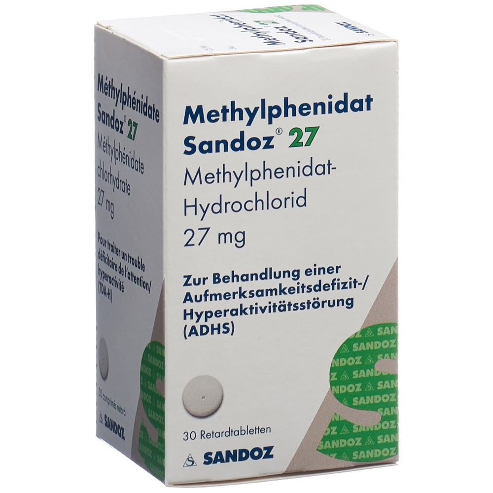 METHYLPHENIDATE Sandoz cpr ret 27 mg bte 30 pce