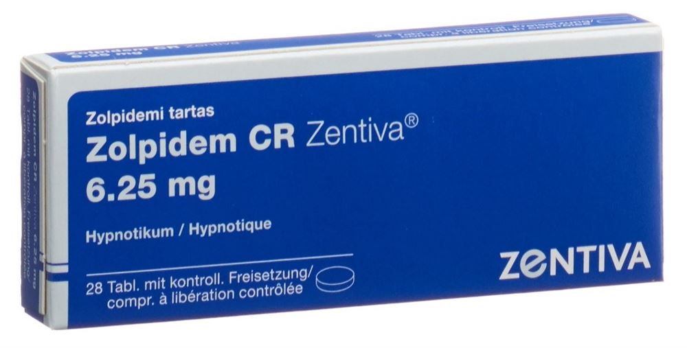 Zolpidem CR Zentiva 6,25 mg, Tabletten mit kontrollierter Wirkstoff-Freigabe