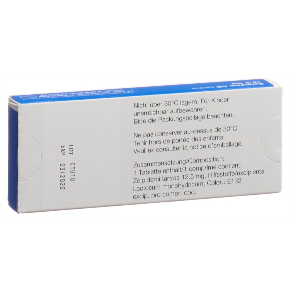 Zolpidem CR Zentiva 12.5 mg, Tabletten mit kontrollierter Wirkstoff-Freigabe
