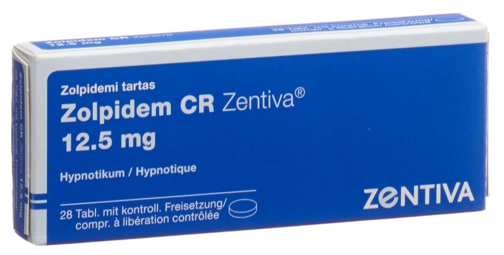 Zolpidem CR Zentiva 12.5 mg, Tabletten mit kontrollierter Wirkstoff-Freigabe