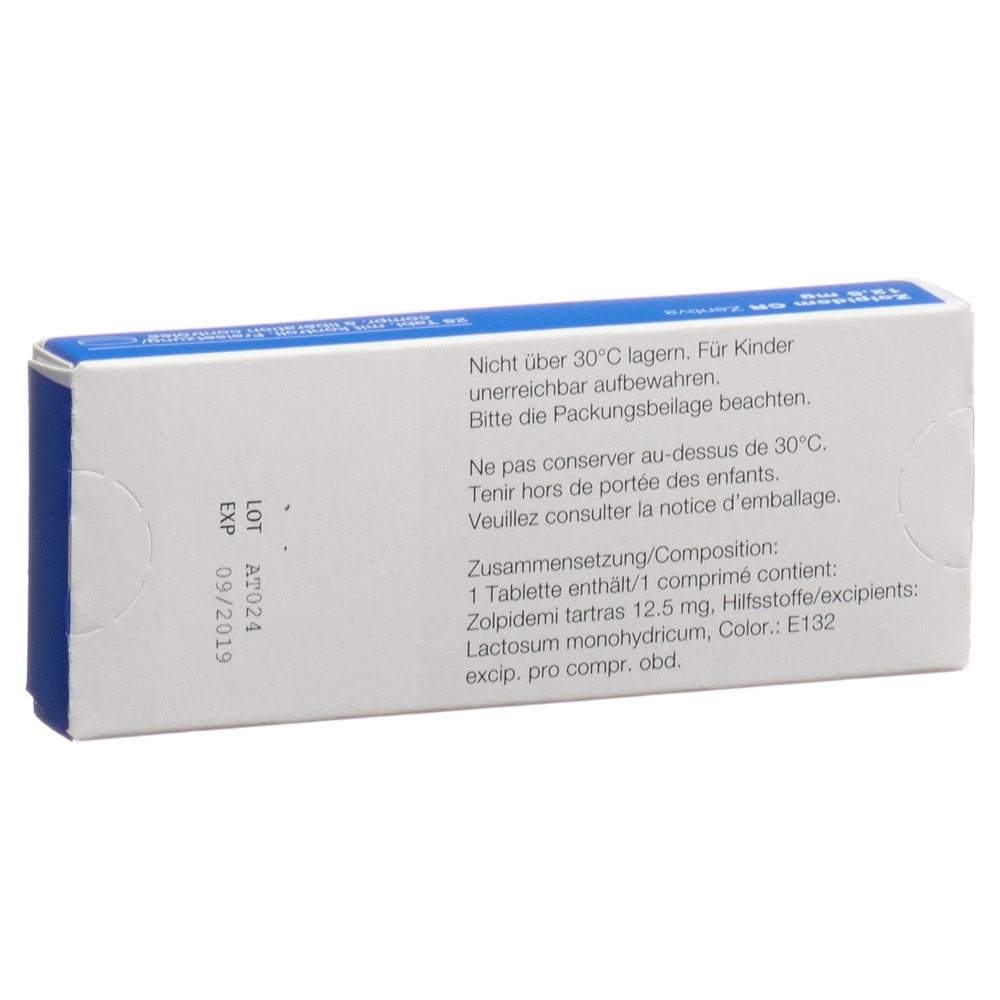 Zolpidem CR Zentiva 12.5 mg, Tabletten mit kontrollierter Wirkstoff-Freigabe