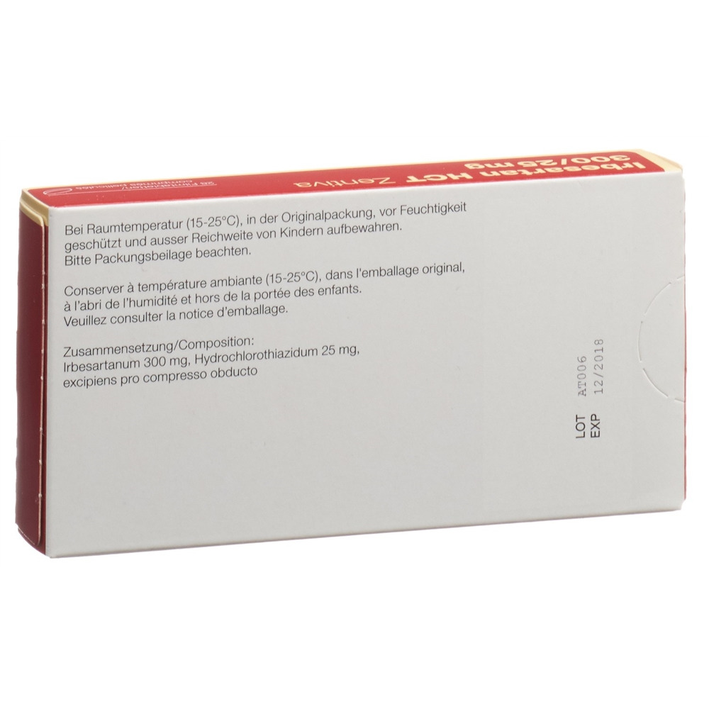 IRBESARTAN HCT Zentiva cpr pell 300/25mg 28 pce