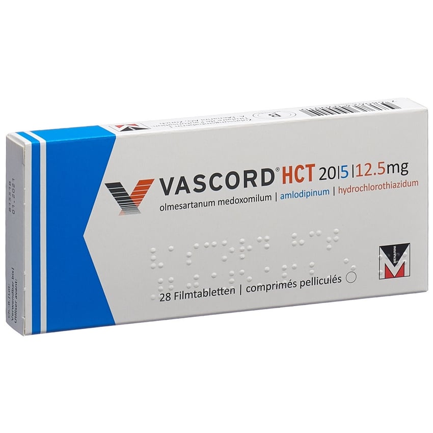Vascord HCT 20/5/12.5mg, Filmtabletten