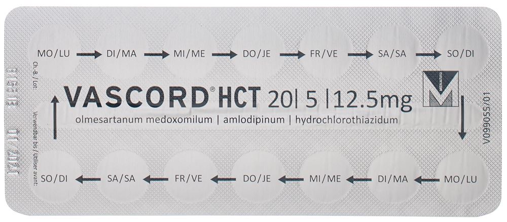 VASCORD HCT cpr pell 20/5/12.5 mg 98 pce