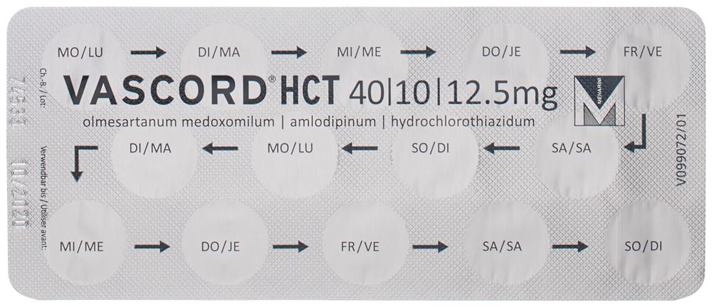 VASCORD HCT cpr pell 40/10/12.5 mg 28 pce