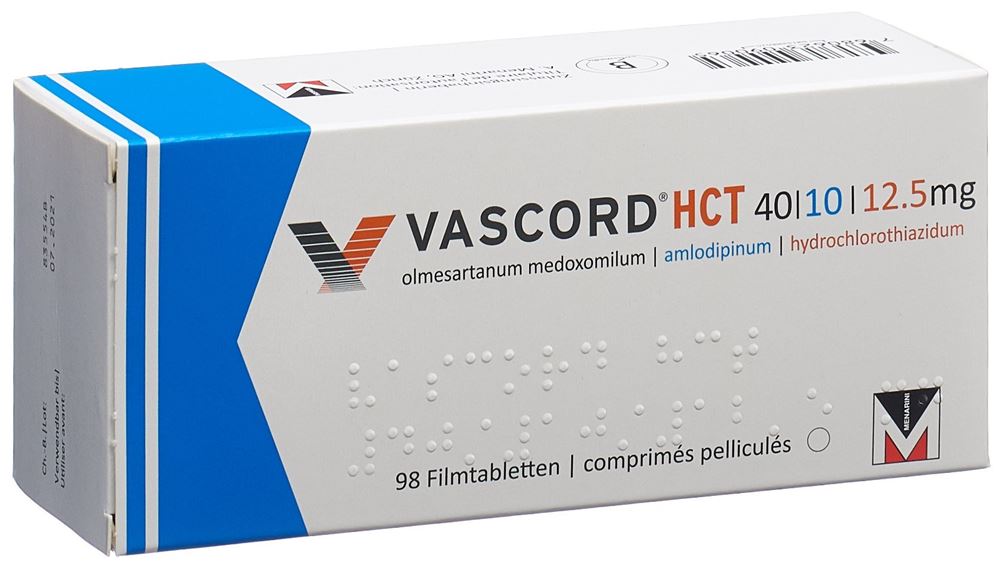 VASCORD HCT cpr pell 40/10/12.5 mg 98 pce