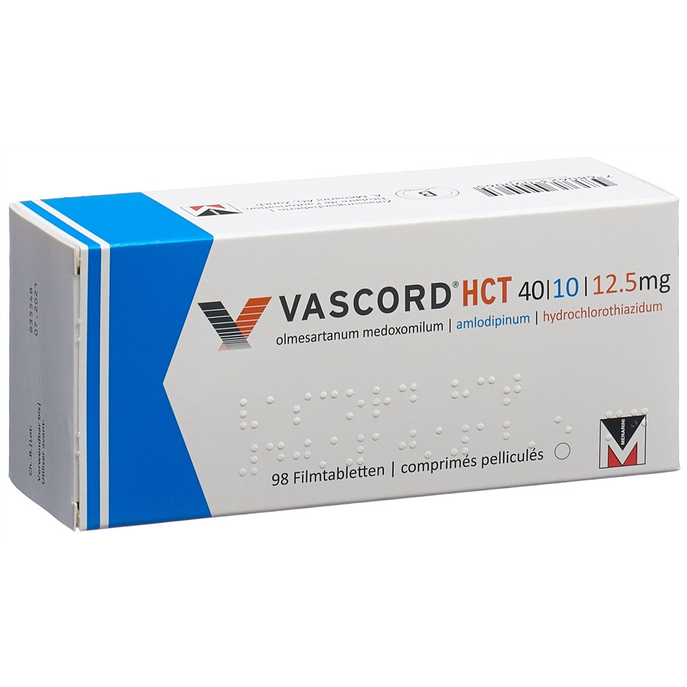 VASCORD HCT cpr pell 40/10/12.5 mg 98 pce