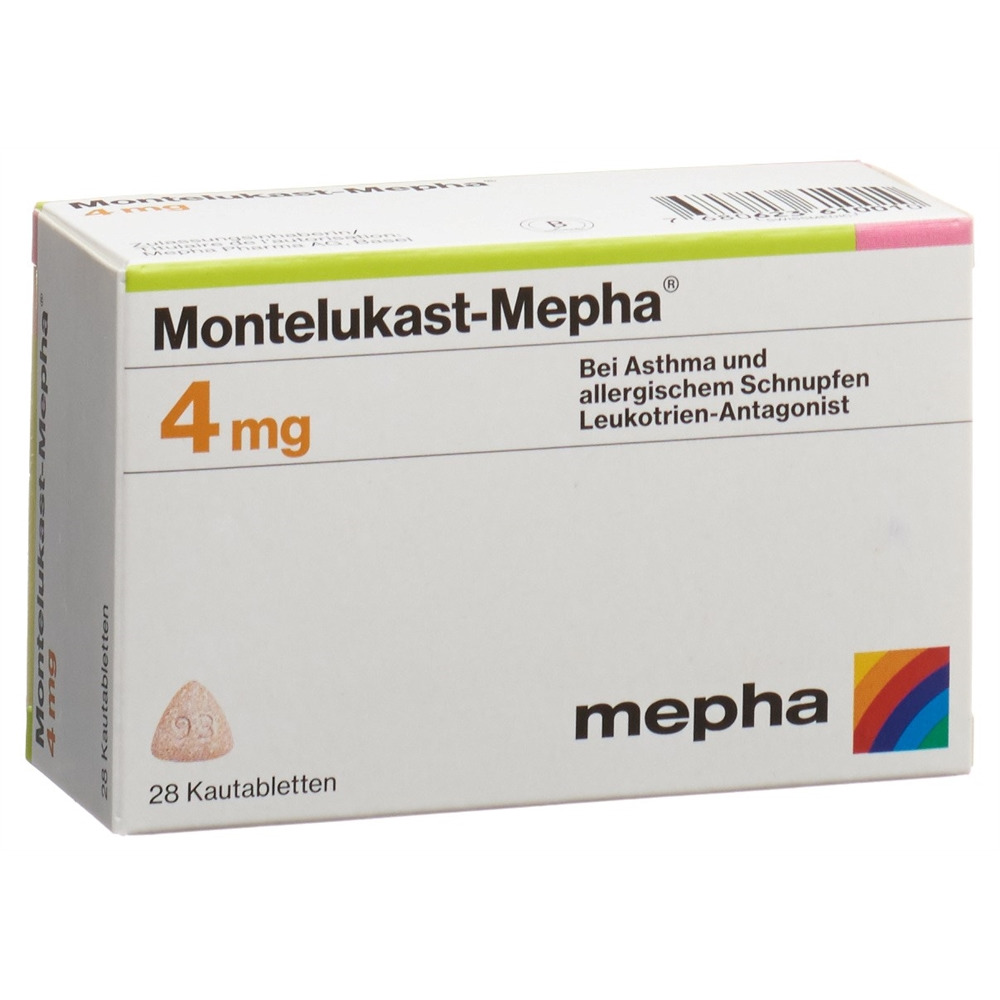 MONTELUKAST Mepha cpr croquer 4 mg 28 pce