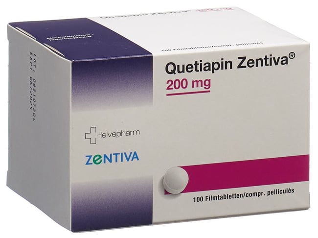 Quetiapin Zentiva 200, Filmtabletten