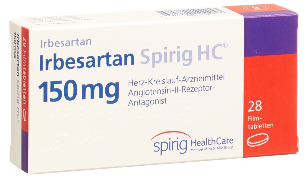 IRBESARTAN Spirig HC cpr pell 150 mg 28 pce