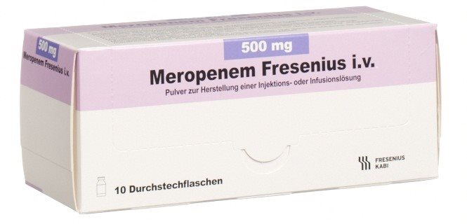 MEROPENEM Fresenius i.v. Poudre sol 500 mg 10 pce