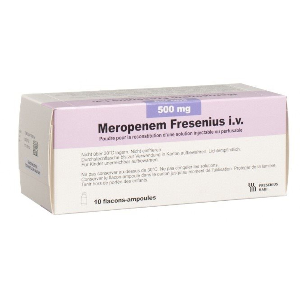 MEROPENEM Fresenius i.v. Poudre sol 500 mg 10 pce