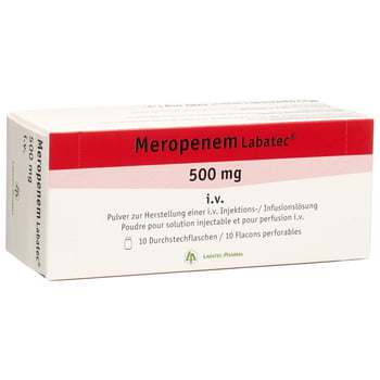 MEROPENEM Fresenius i.v. subst sèche 500 mg 10 pce