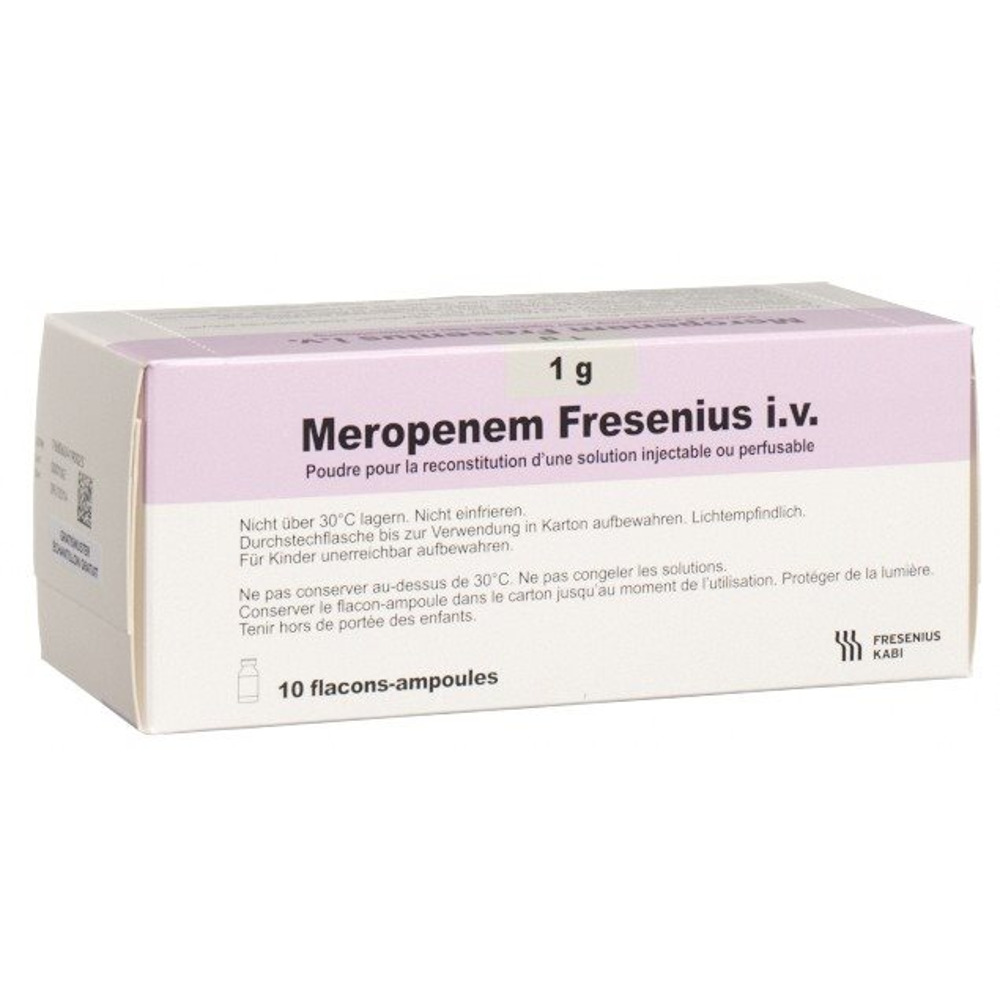 MEROPENEM Fresenius i.v. Poudre sol 1 g 10 pce