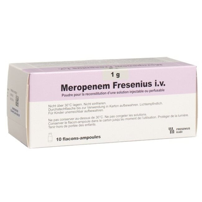 MEROPENEM Fresenius i.v. subst sèche 1 g 10 pce