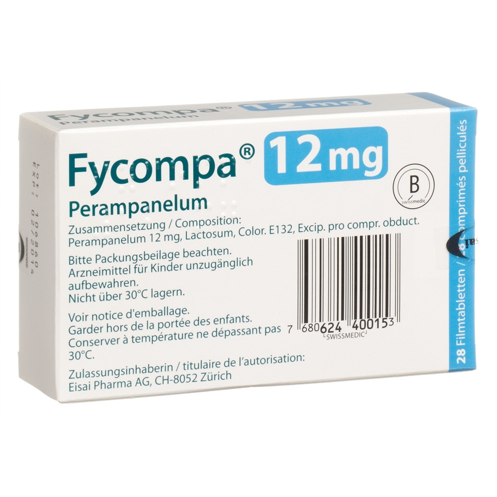 FYCOMPA cpr pell 12 mg 28 pce
