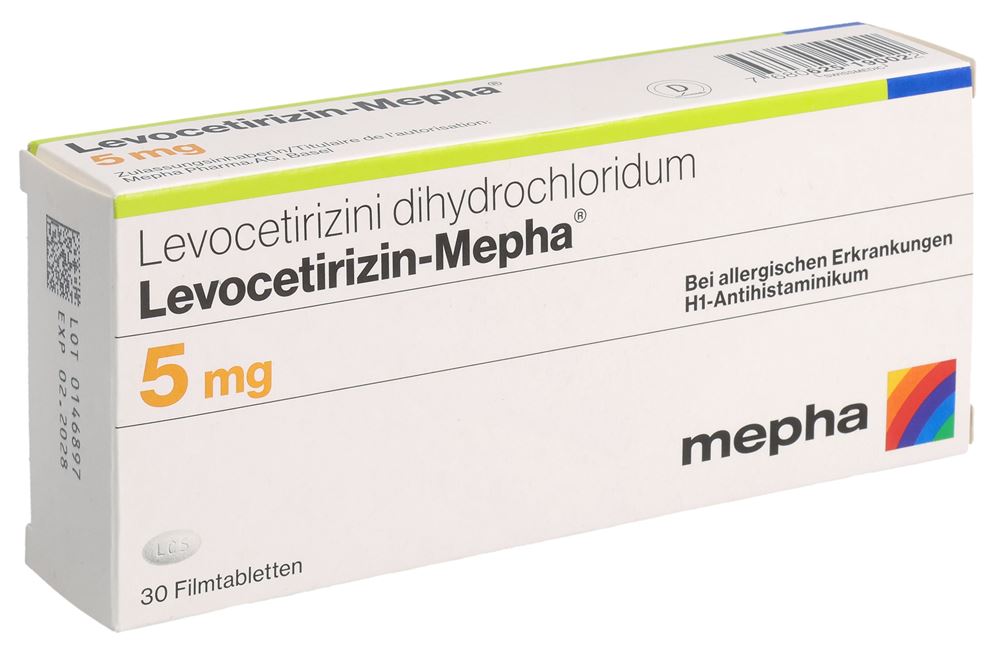 LEVOCETIRIZIN Mepha Lactab 5 mg 30 pce