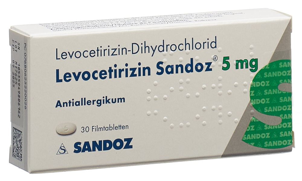 LEVOCETIRIZINE Sandoz cpr pell 5 mg 30 pce