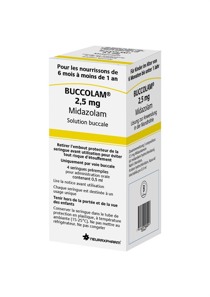 BUCCOLAM sol 2.5 mg/0.5ml ser pré 4 pce