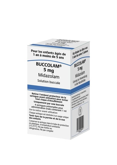 Buccolam 5mg/1mL, Lösung zur Anwendung in der Mundhöhle