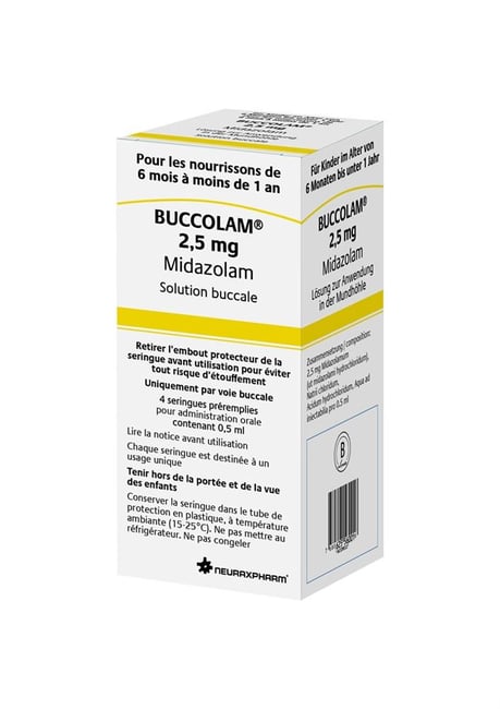 Buccolam 2.5mg/0.5mL, Lösung zur Anwendung in der Mundhöhle