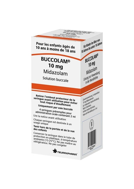 Buccolam 10mg/2mL, Lösung zur Anwendung in der Mundhöhle