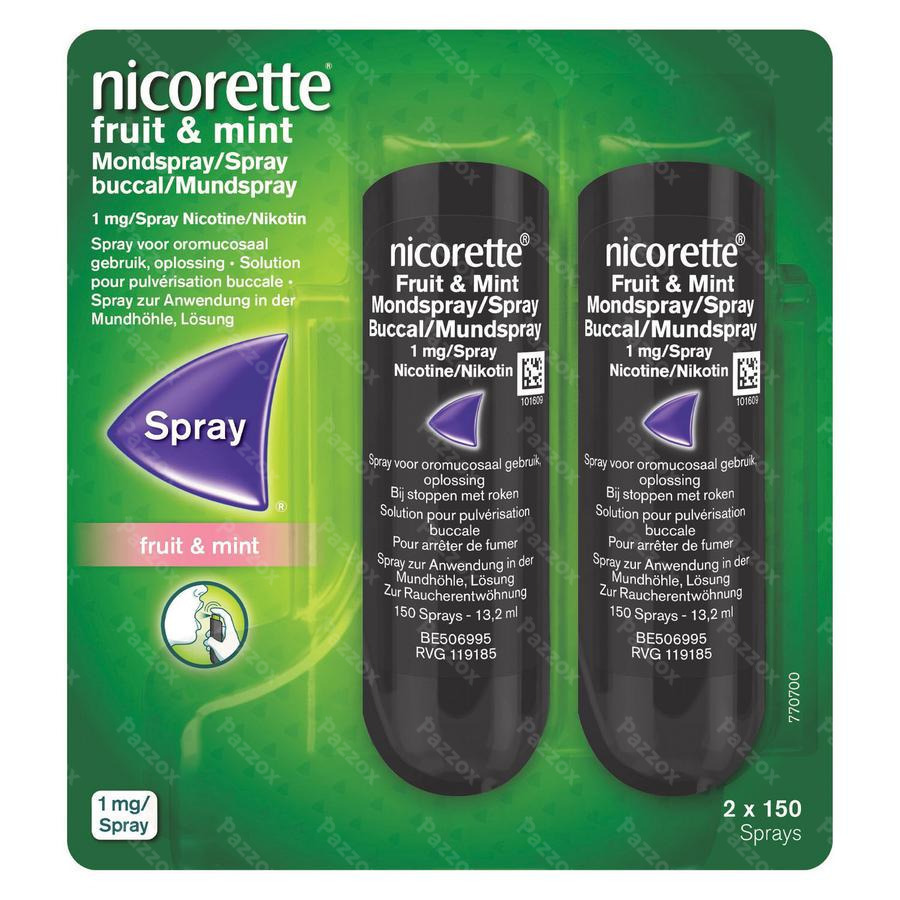Nicorette Fruit & Mint, Spray zur Anwendung in der Mundhöhle