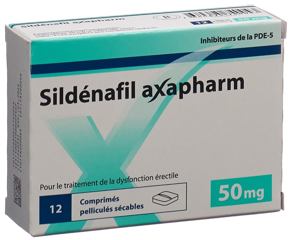 SILDÉNAFIL axapharm cpr pell 50 mg 12 pce