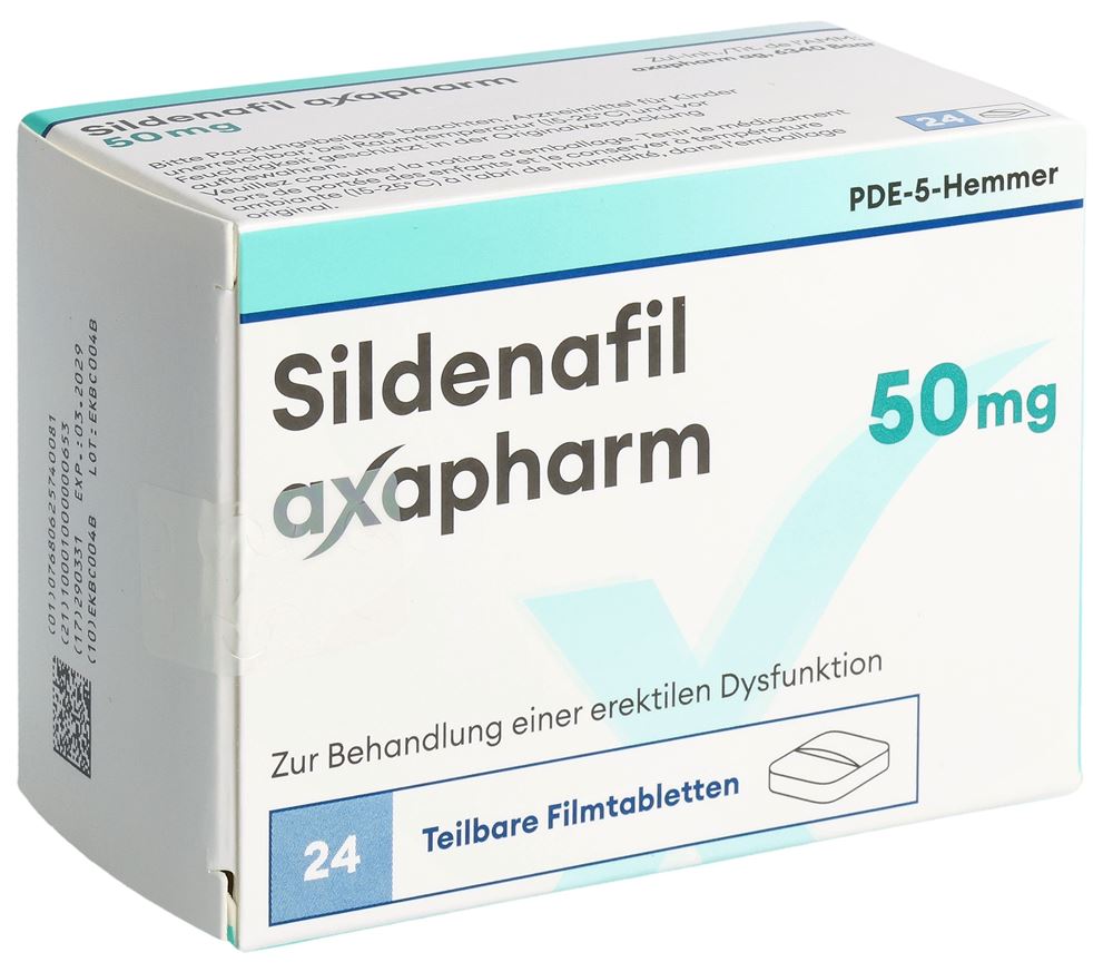 SILDÉNAFIL axapharm cpr pell 50 mg 24 pce