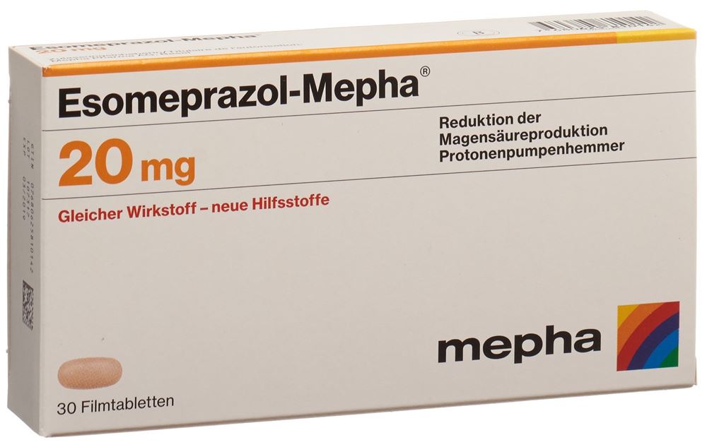 ESOMEPRAZOL Mepha cpr pell 20 mg 30 pce