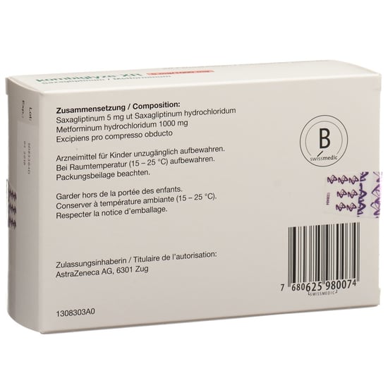 Kombiglyze XR 2.5 mg/1000 mg , Filmtabletten