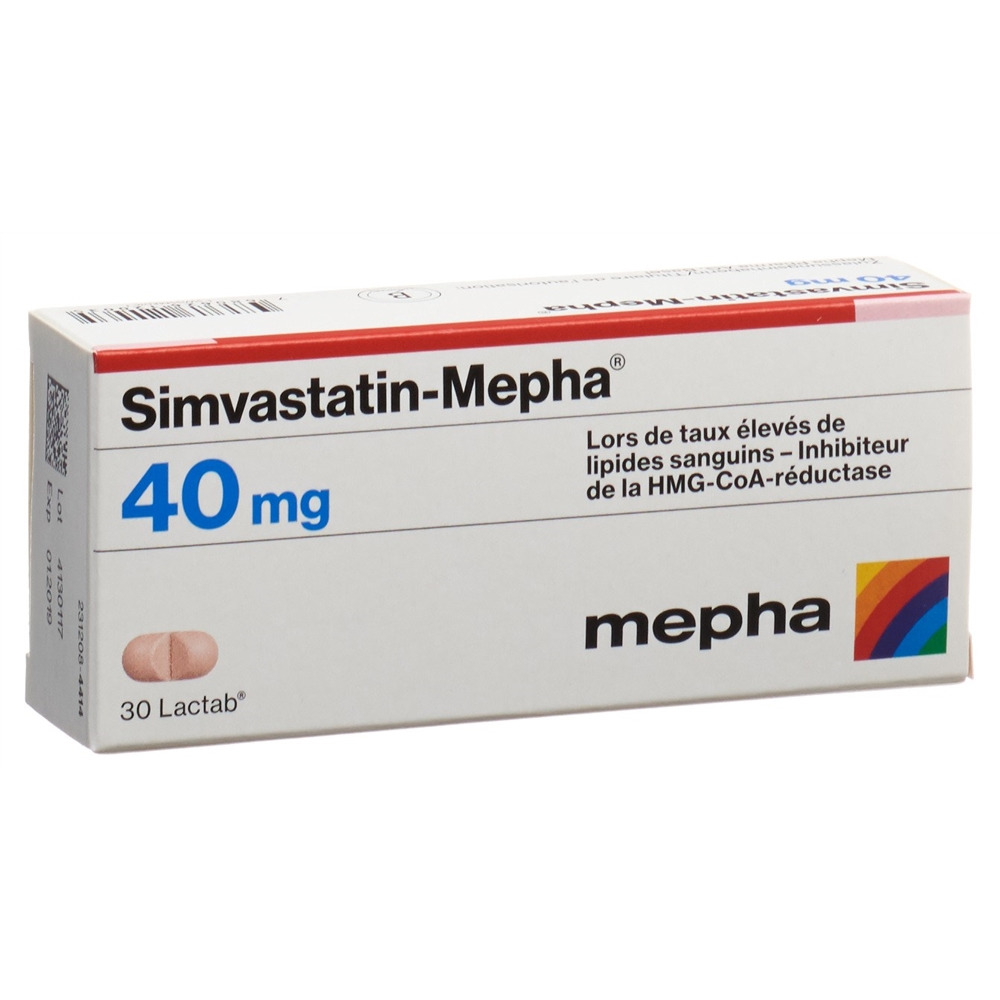 SIMVASTATIN Mepha Lactab 40 mg 30 pce
