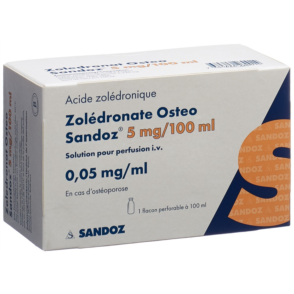 ZOLEDRONATE OSTEO Sandoz 5 mg/100ml amp 100 ml