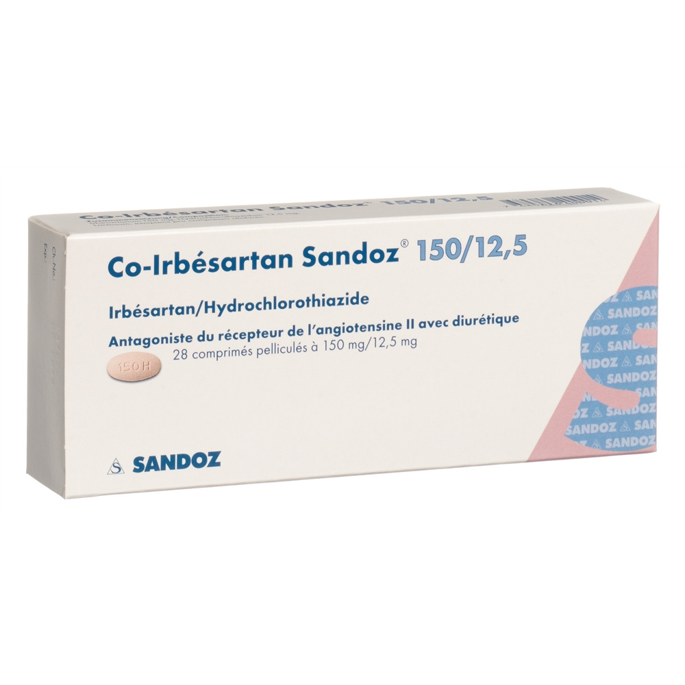 CO-IRBESARTAN Sandoz cpr pell 150/12.5 mg 28 pce
