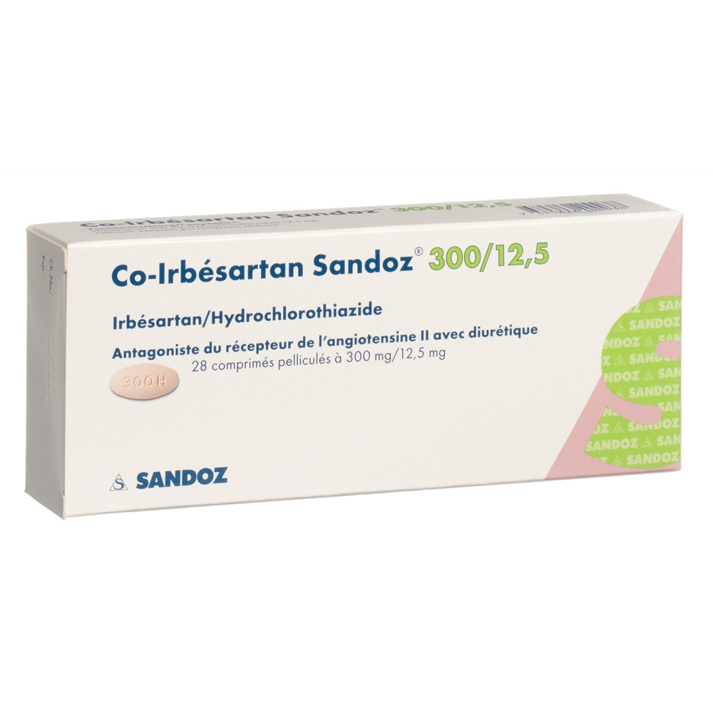 CO-IRBESARTAN Sandoz cpr pell 300/12.5 mg 28 pce