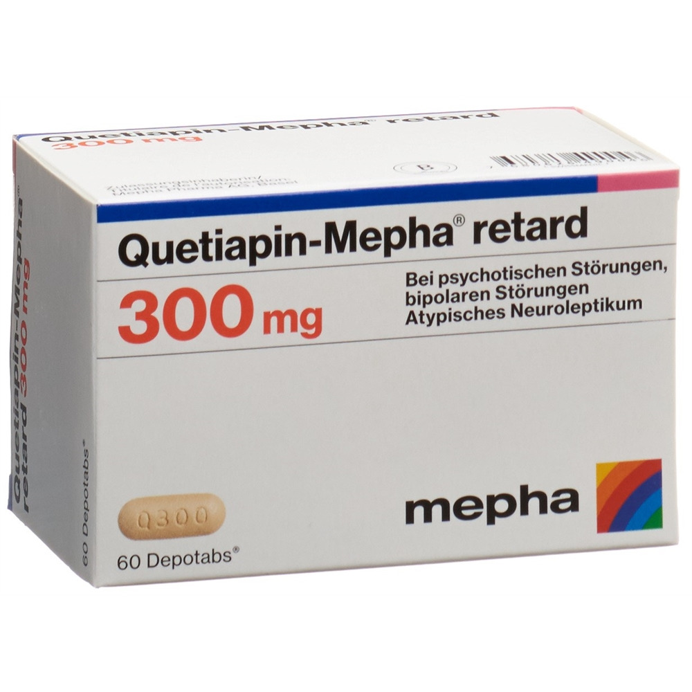 QUETIAPIN Mepha retard cpr ret 300 mg 60 pce