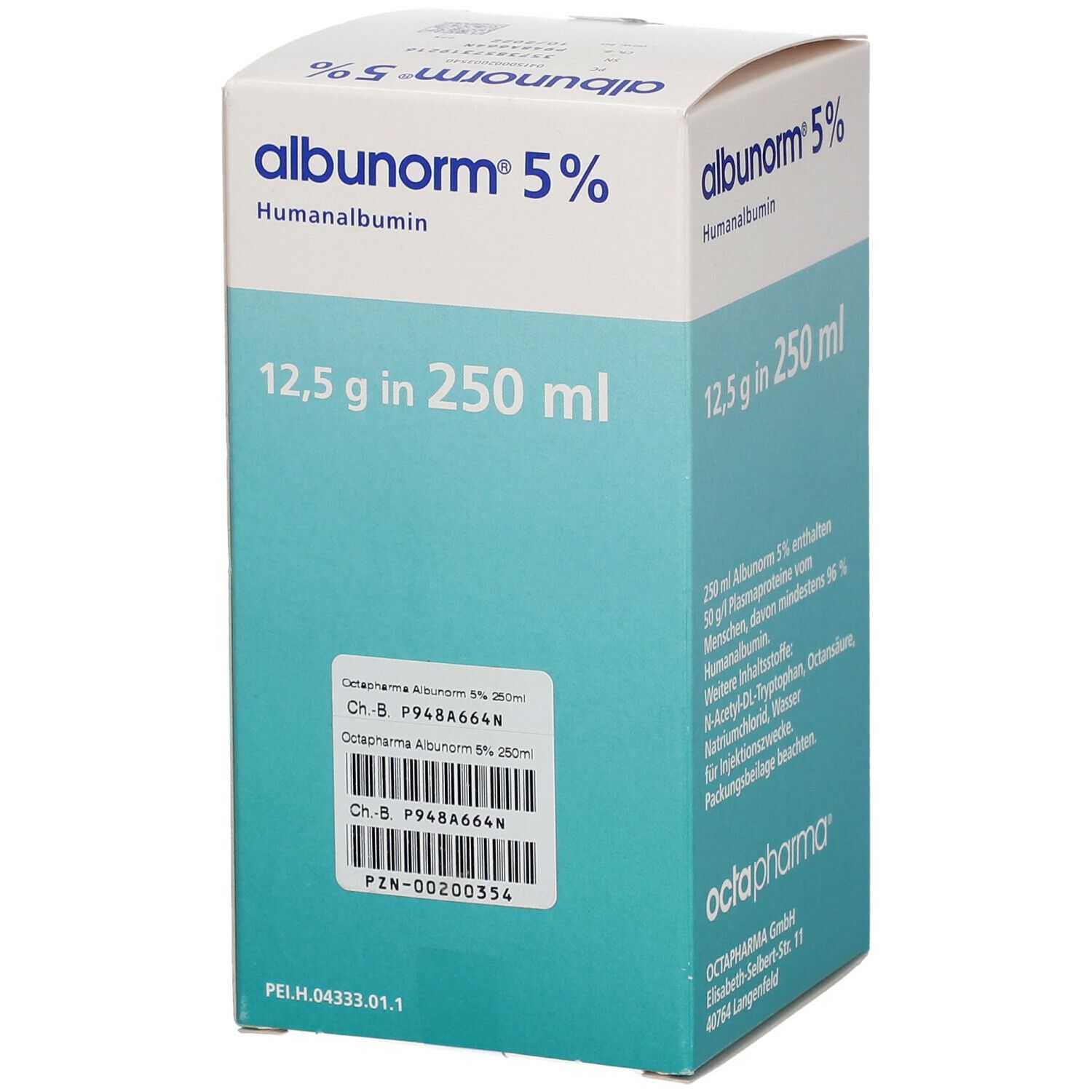 Albunorm 5 %, Infusionslösung