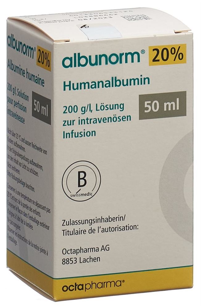 ALBUNORM 20 % 20g/100ml 100ml fl ver