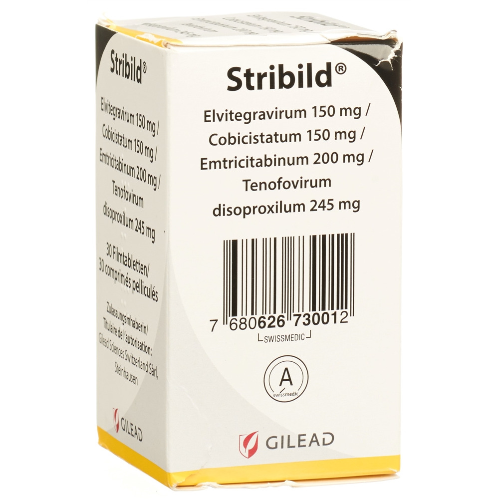 STRIBILD cpr pell 150/150/200/245 mg bte 30 pce