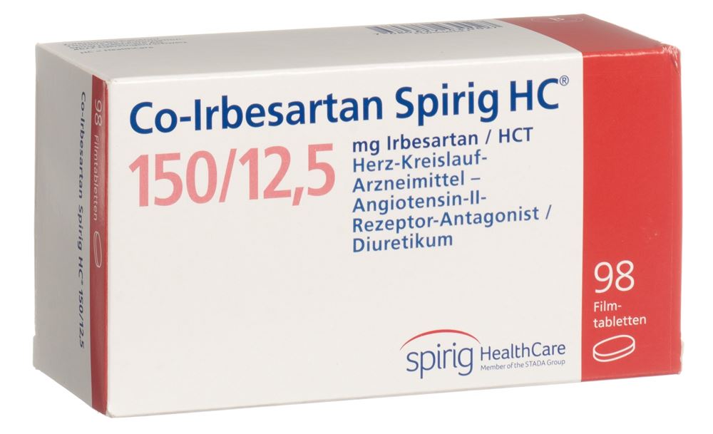 CO-IRBESARTAN Spirig HC cpr pel 150/12.5mg 98 pce