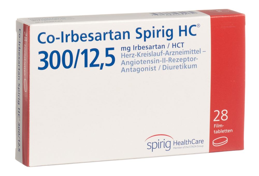 CO-IRBESARTAN Spirig HC cpr pel 300/12.5mg 28 pce