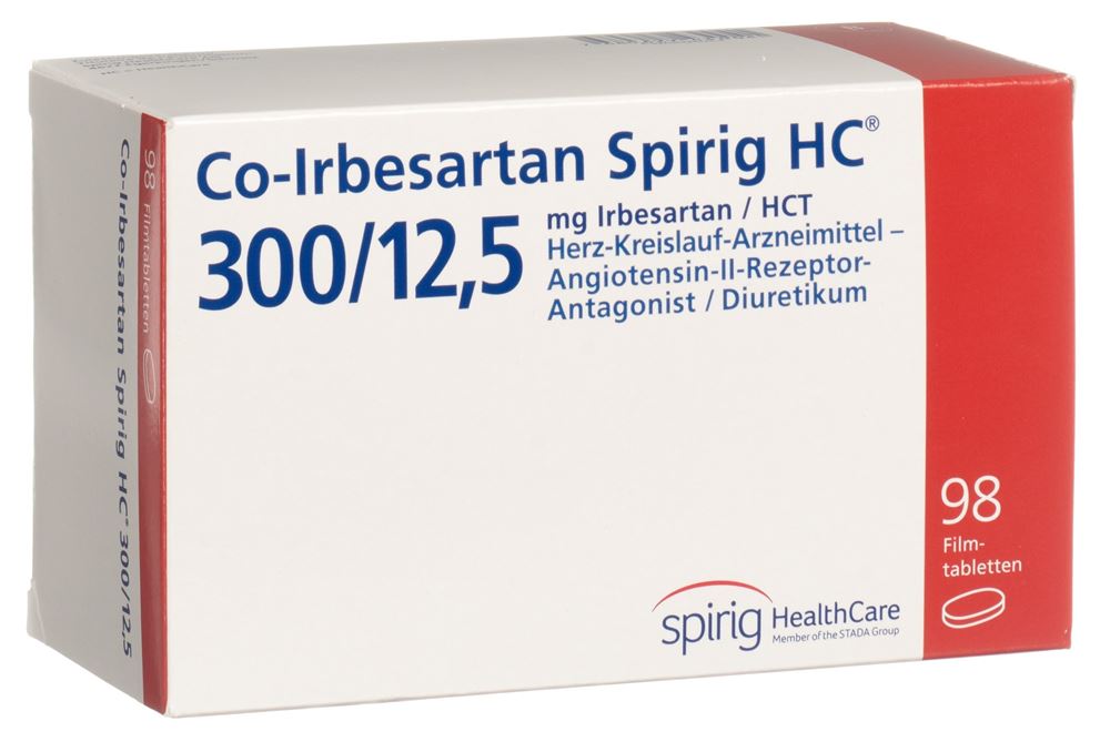 CO-IRBESARTAN Spirig HC cpr pel 300/12.5mg 98 pce